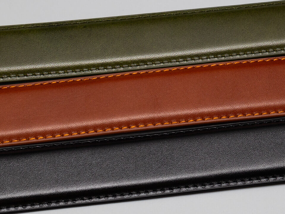 Cognac Sort og Olive rem
