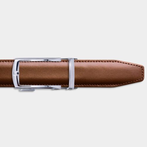 Einzelner Gürtel - Mocha / Silber