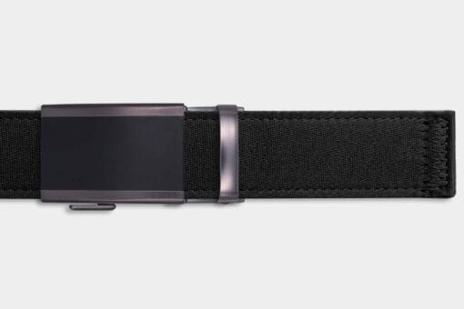 Einzelner Gürtel - Schwarzer Canvas / Schwarz-Metall