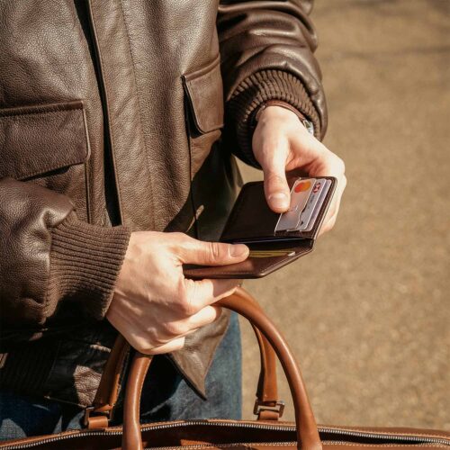Slimfold wallet hands