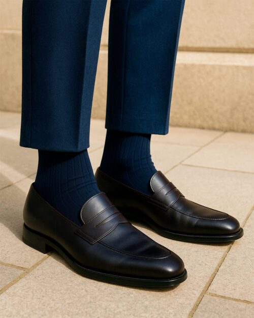 navy socks lifestyle