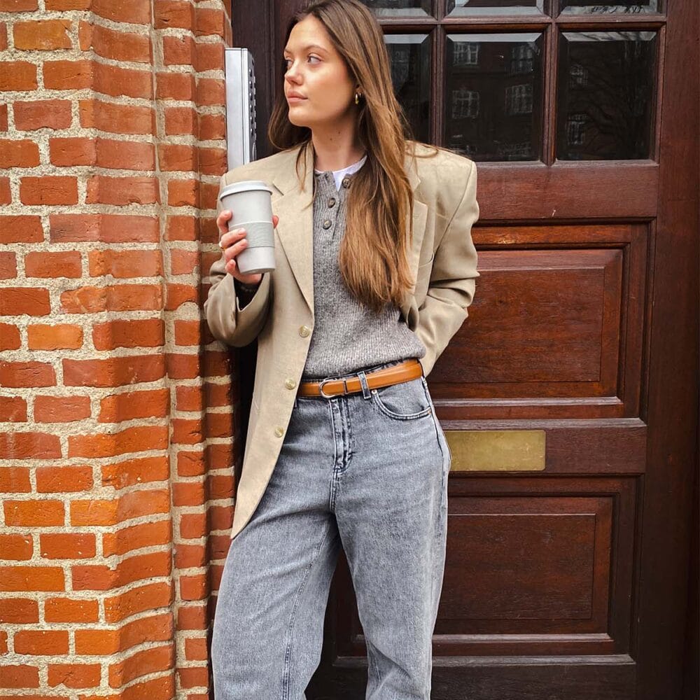Cognac Leder / Heritage Silber
